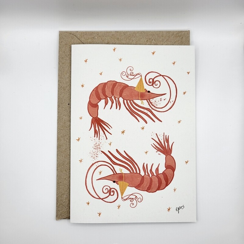 Wenskaart | Happy Shrimpies