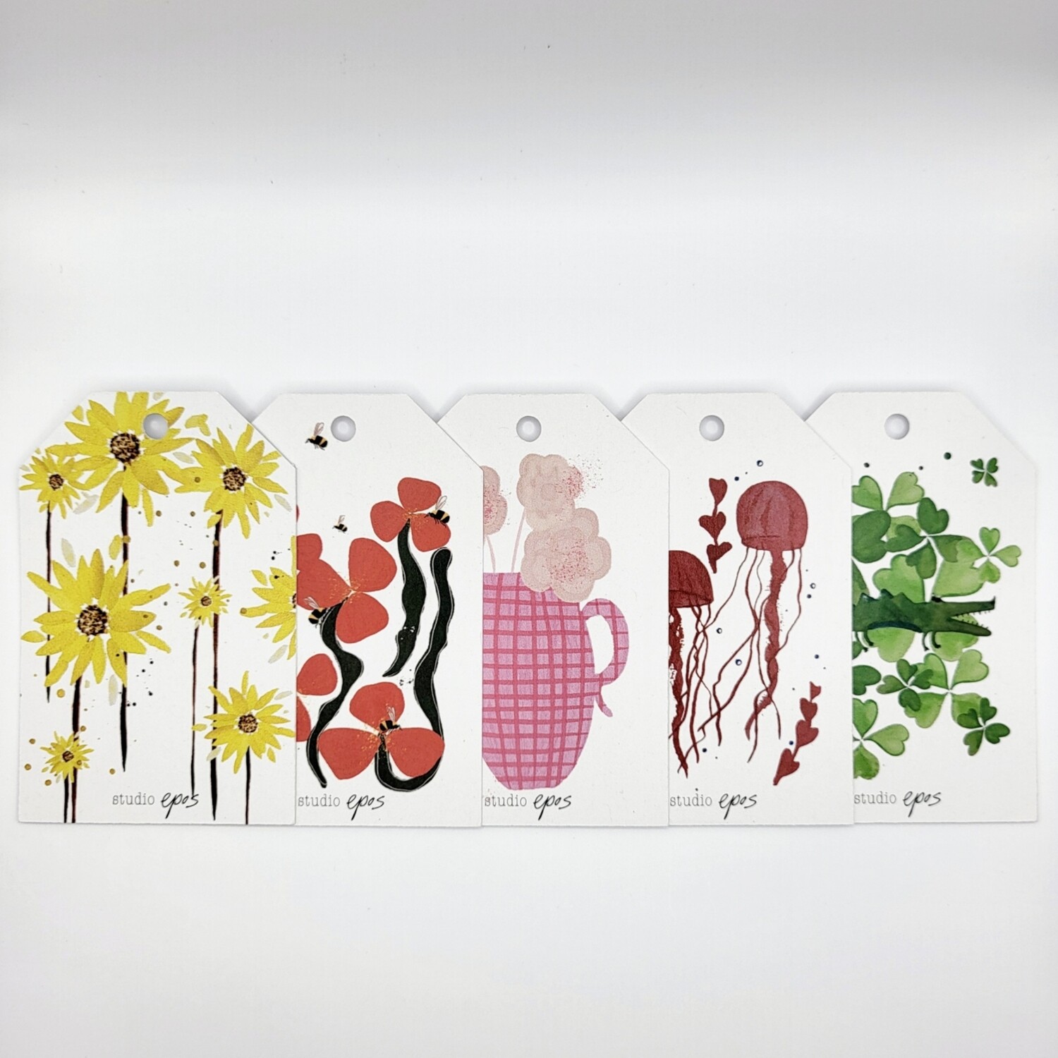 Set van 5 cadeaulabels ☆ versie 1