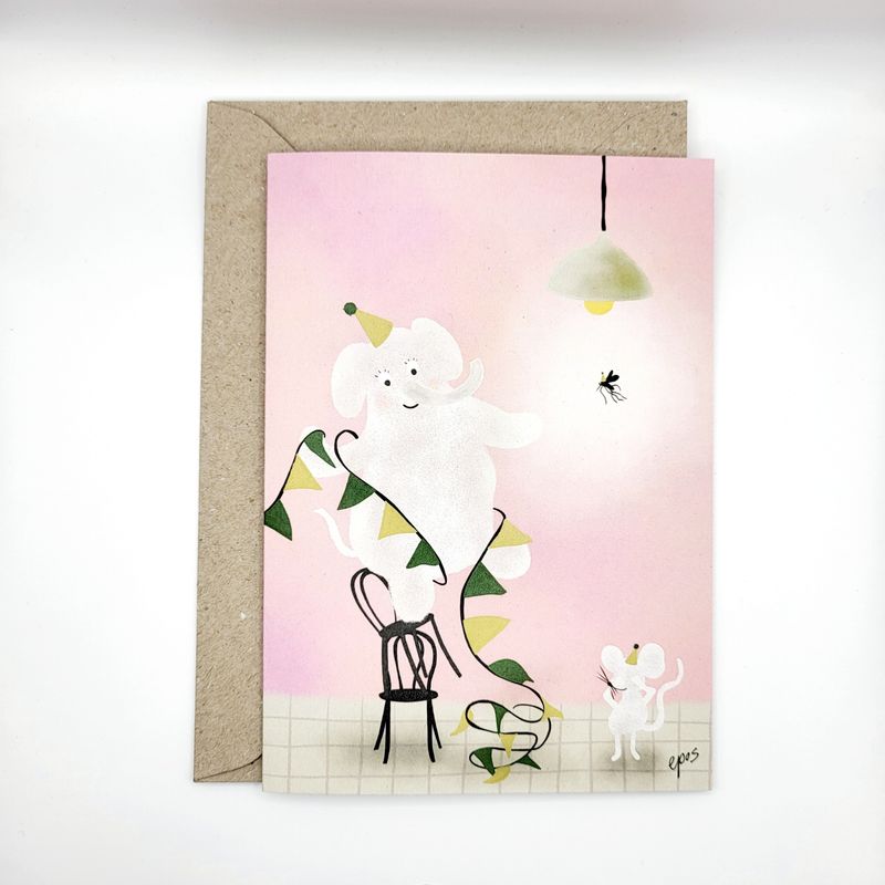 Wenskaart | Olifant