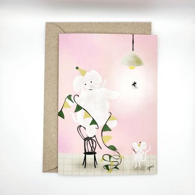 Wenskaart | Olifant