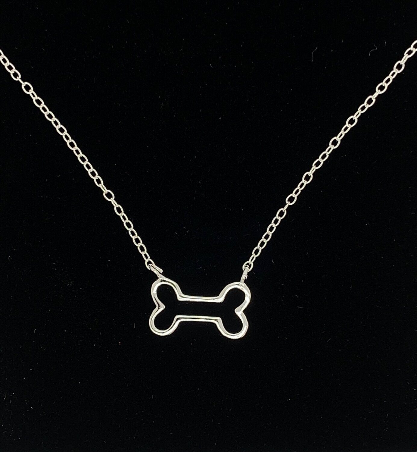 Sterling Silver Bone Necklace
