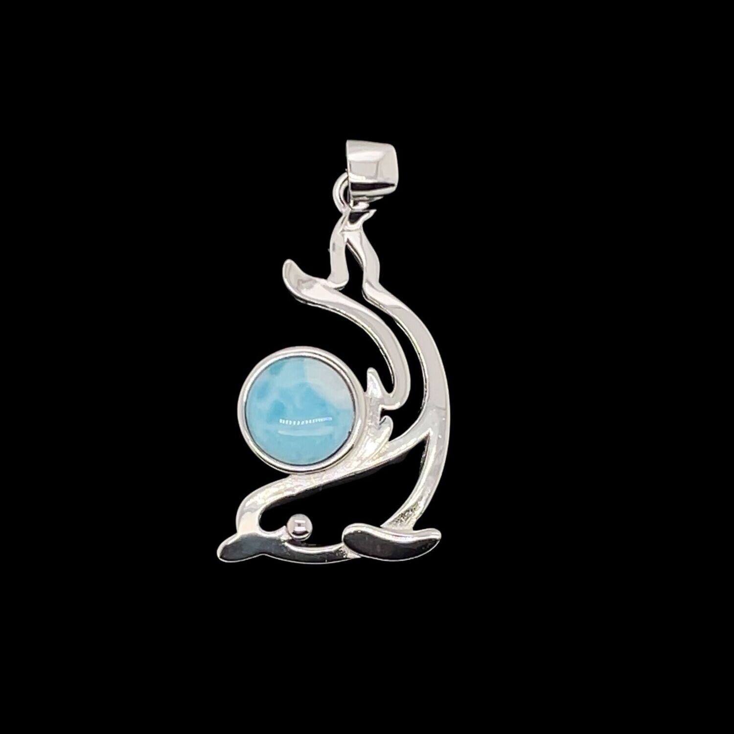 Larimar Dolphin Pendant