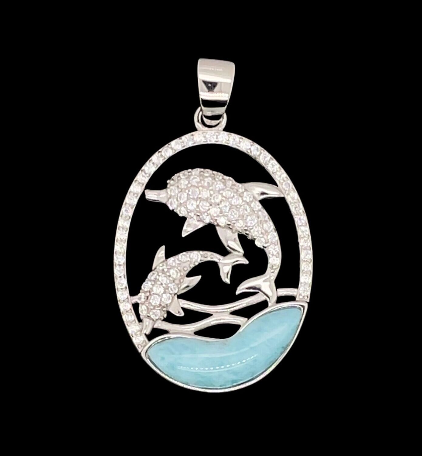 Larimar Dolphin Pendant