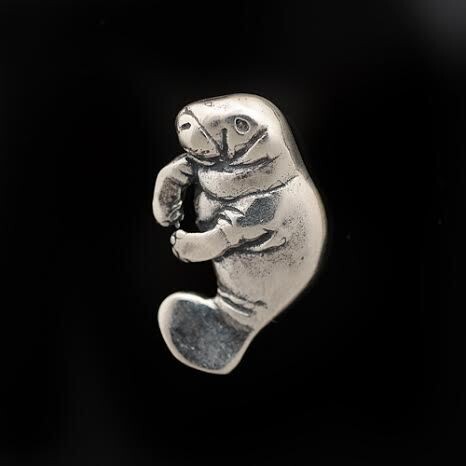 Sterling Silver Manatee Pendant