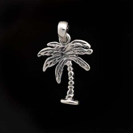 Sterling Silver Palm Tree Pendant