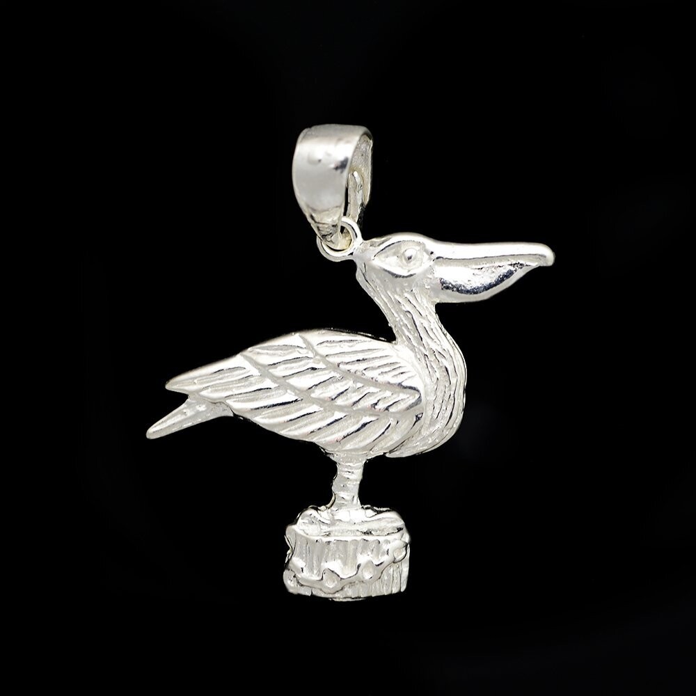 Sterling Silver Pelican Pendant