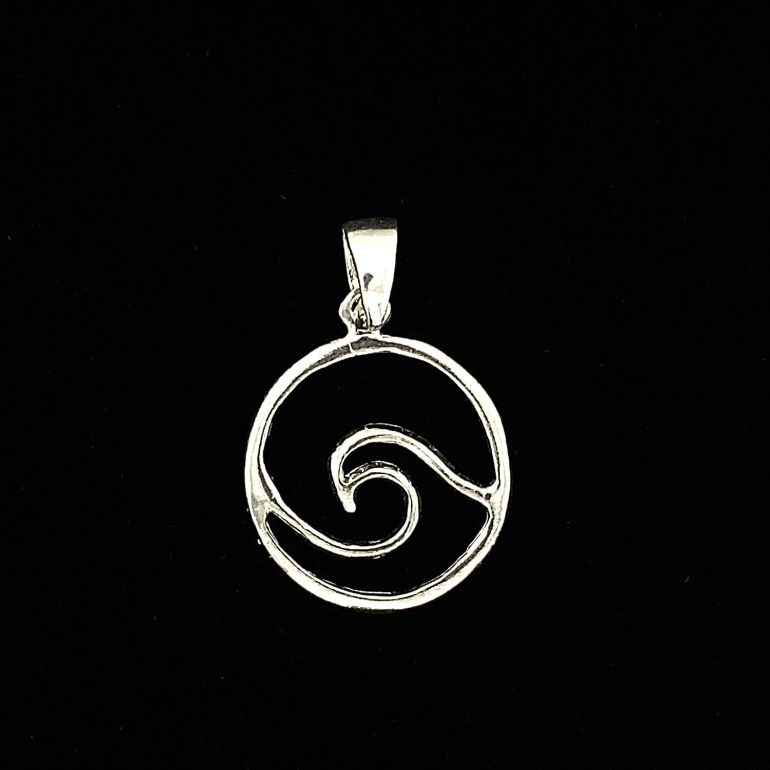 Sterling Silver Wave Pendant
