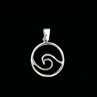 Sterling Silver Wave Pendant