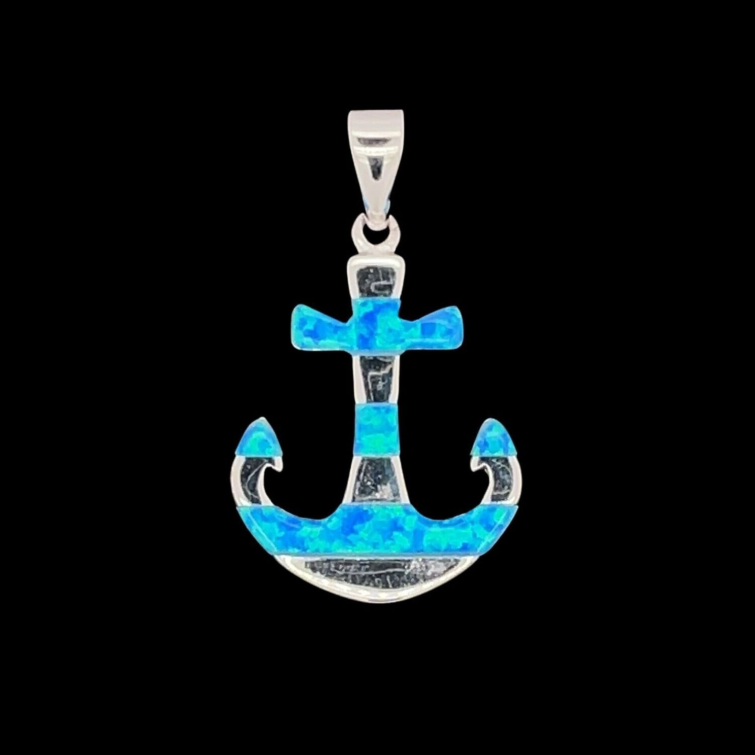Opal Anchor Pendant