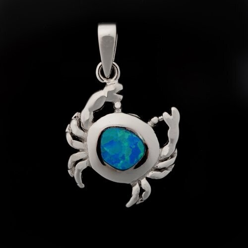 Opal Crab Pendant