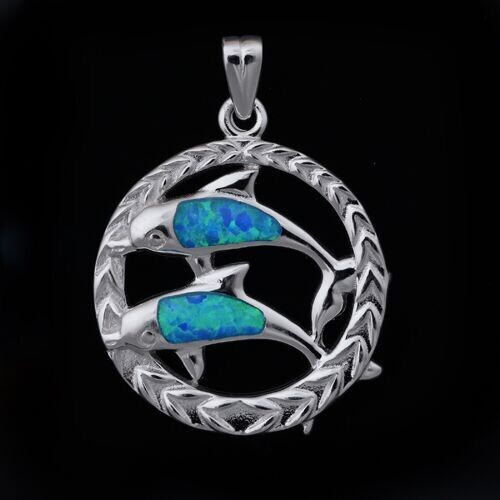 Opal Dolphin Pendant