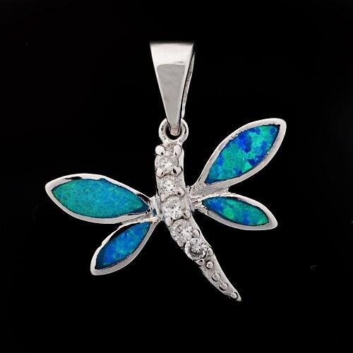 Opal Dragonfly Pendant