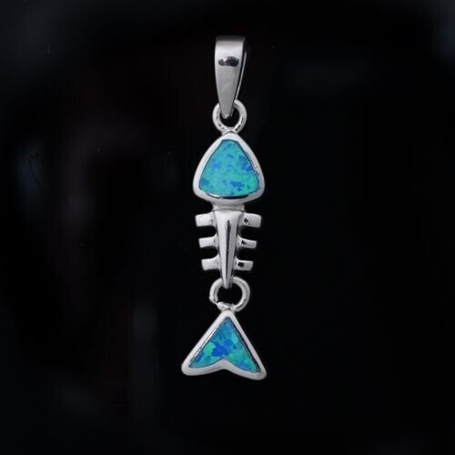 Opal Bonefish Pendant