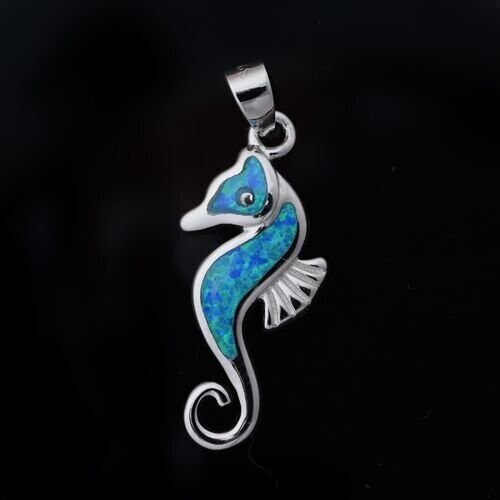 Opal Seahorse Pendant