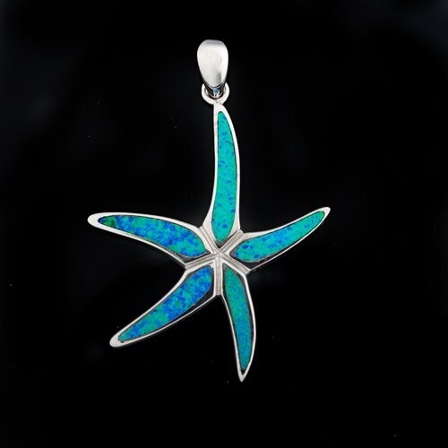 Opal Starfish Pendant