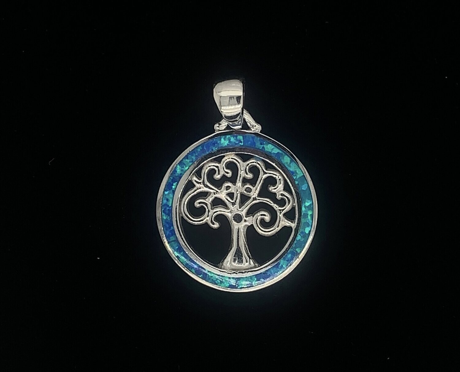 Opal Tree of LIfe Pendant