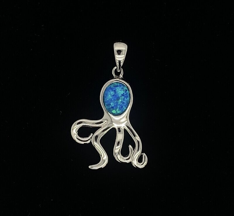 Opal Octopus Pendant
