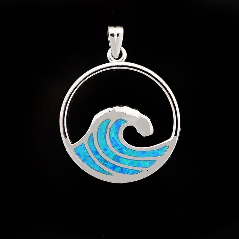 Opal Wave Pendant