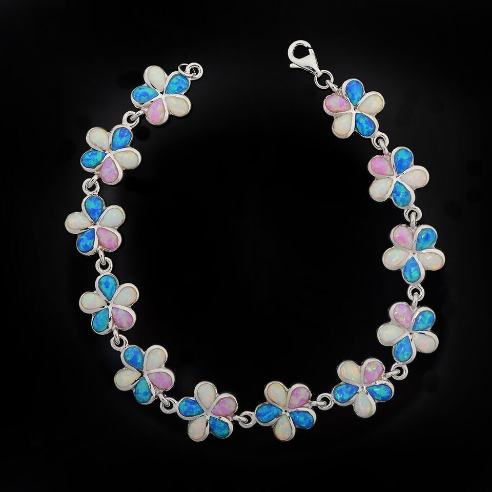Opal Flower Bracelet