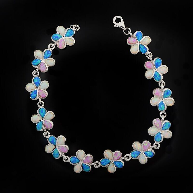 Opal Flower Bracelet