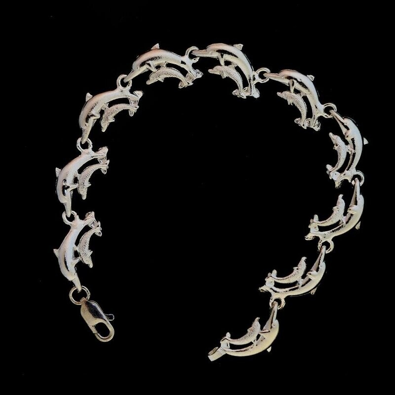 Sterling Silver Dolphin Bracelet