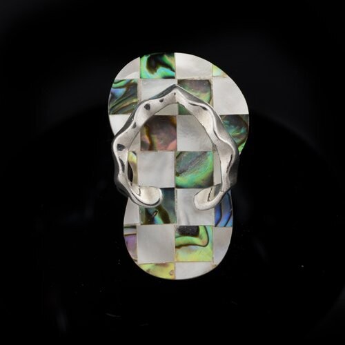 Mother-of-Pearl Flip Flop
