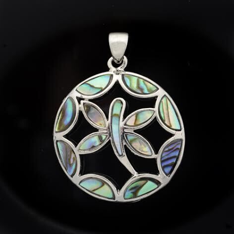 Abalone Dragonfly Pendant