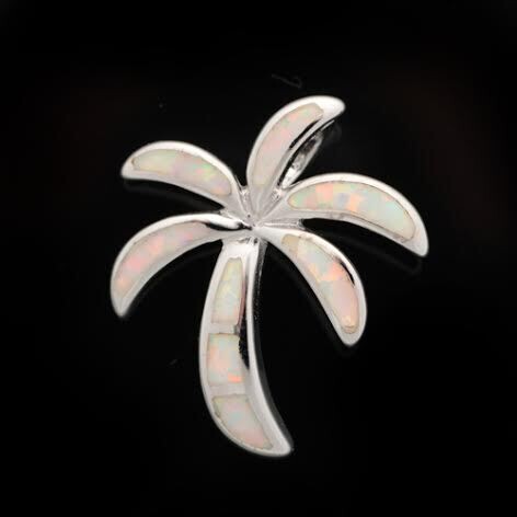 Opal Palm Tree Pendant