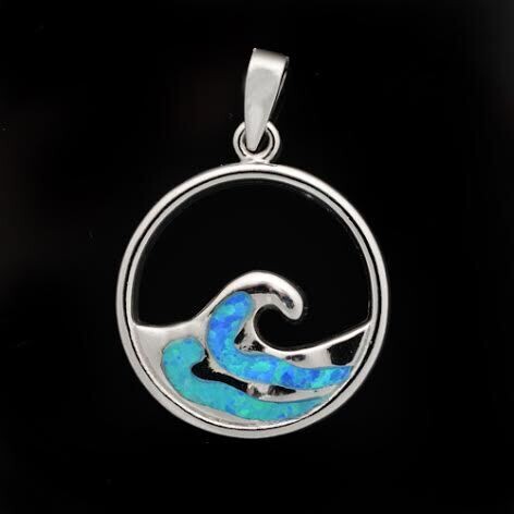 Opal Wave Pendant
