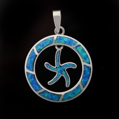 Opal Starfish Pendant