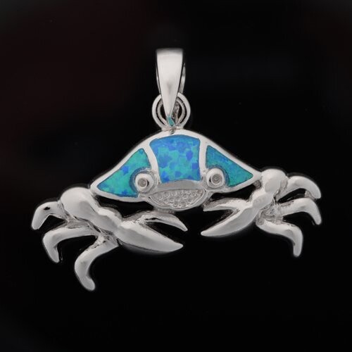 Opal Crab Pendant