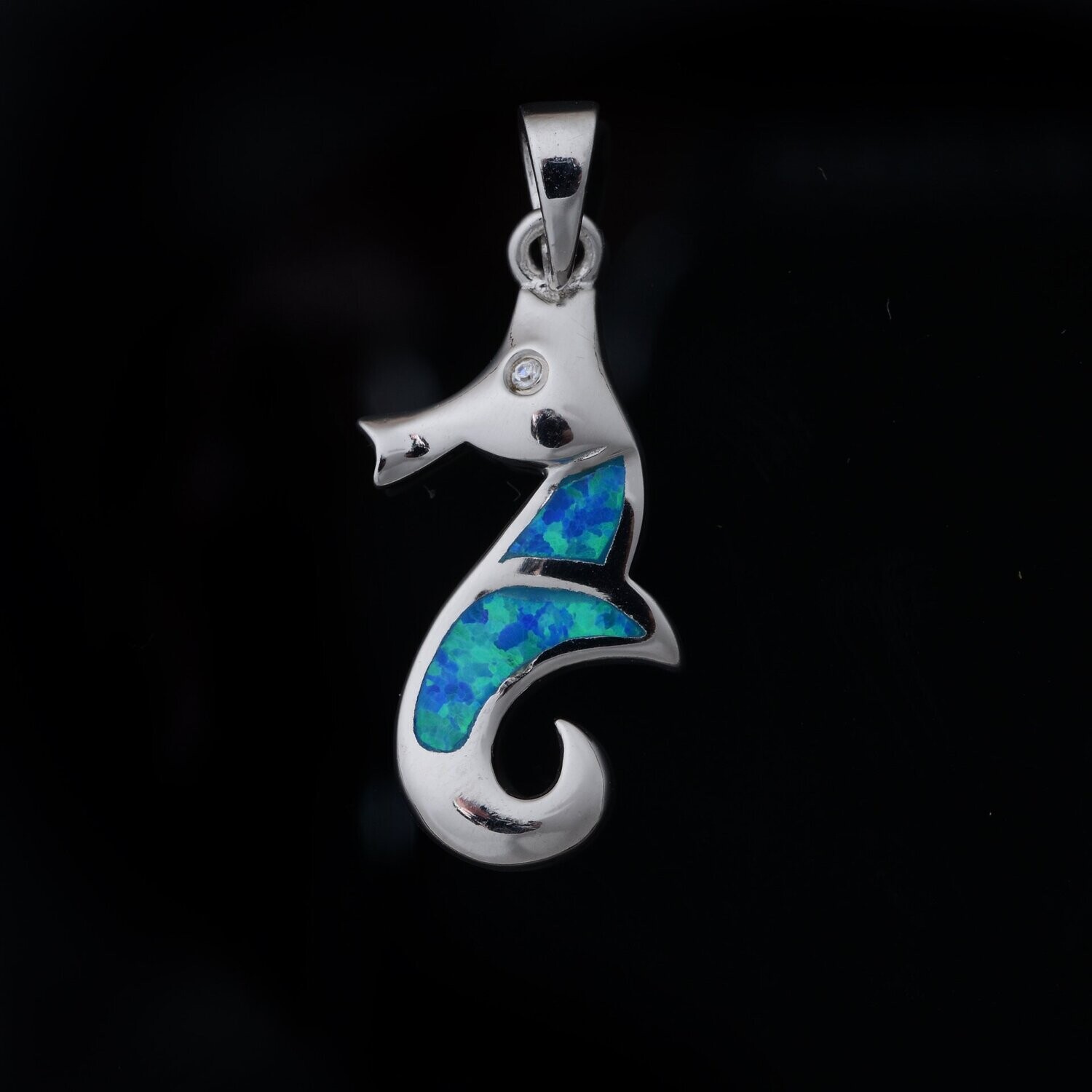 Opal Seahorse Pendant