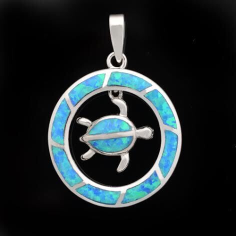 Opal Turtle Pendant