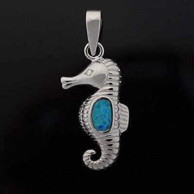 Opal Seahorse Pendant