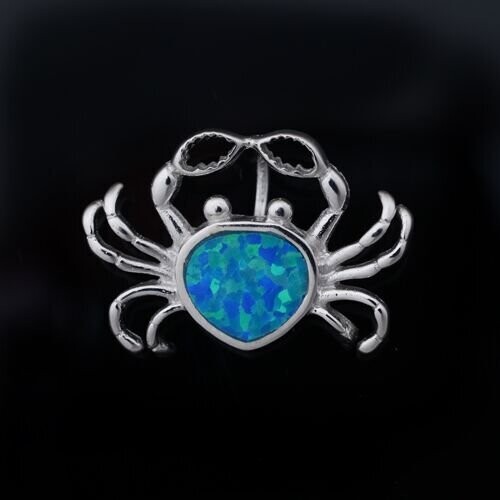 Opal Crab Pendant