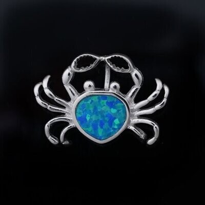 Opal Crab Pendant