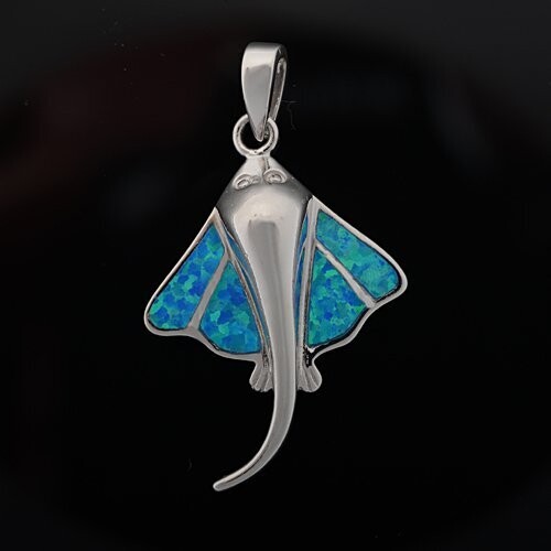 Opal Manta Ray Pendant