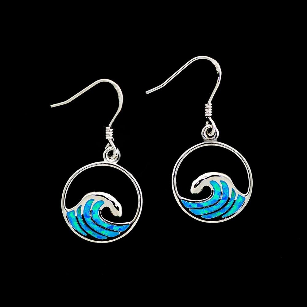Opal Wave Earrings