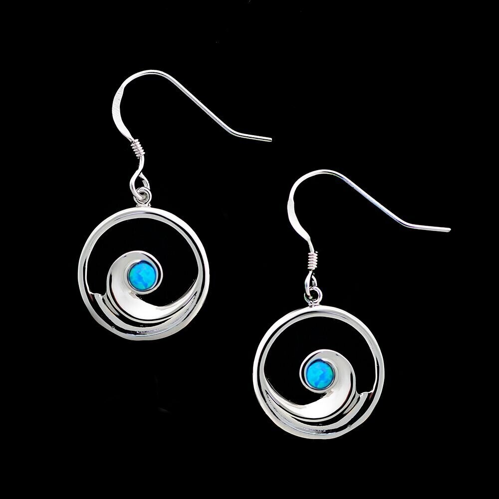 Opal Wave Earrings