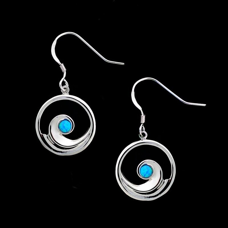 Opal Wave Earrings