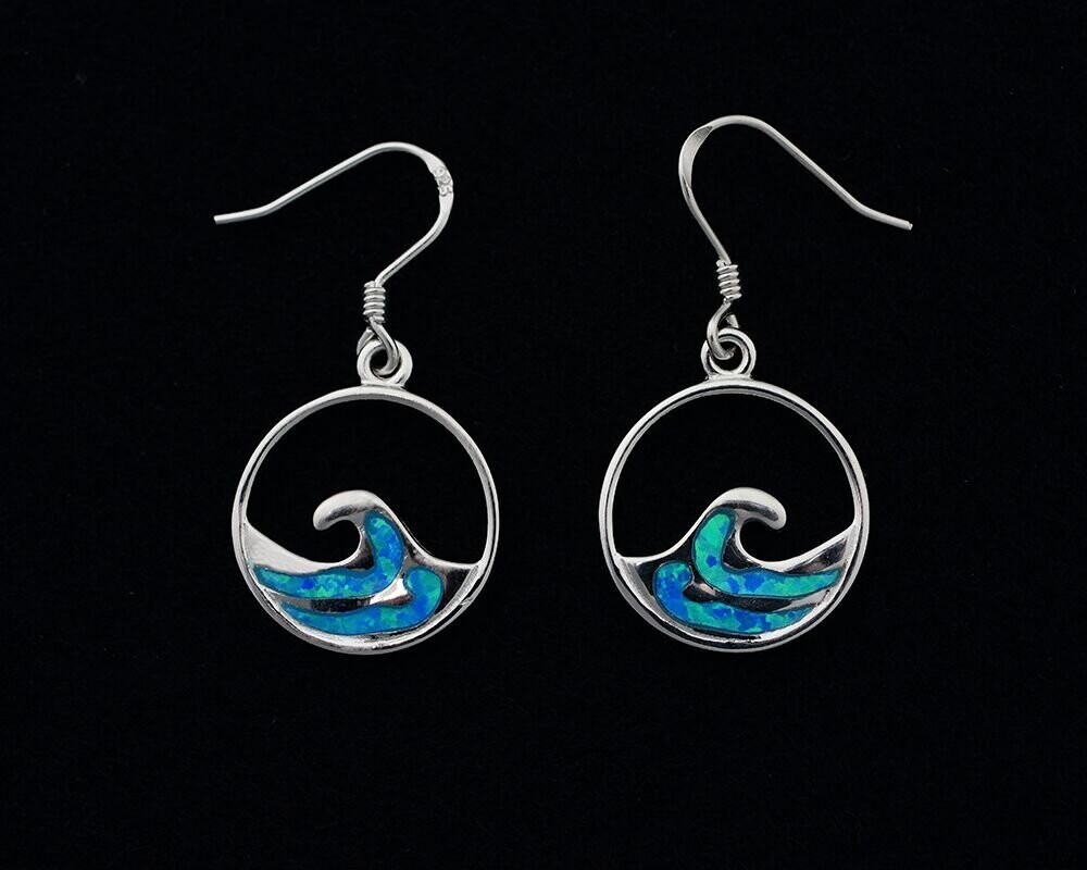 Opal Wave Earrings