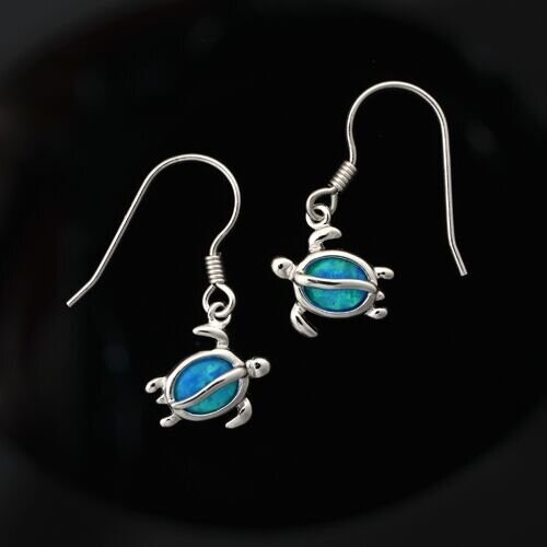 Opal Turtle Earrings