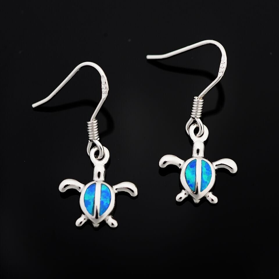 Opal Turtle Earrings