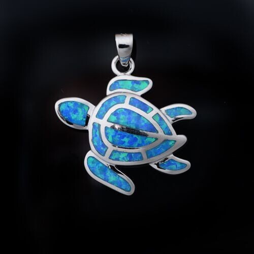 Opal Turtle Pendant