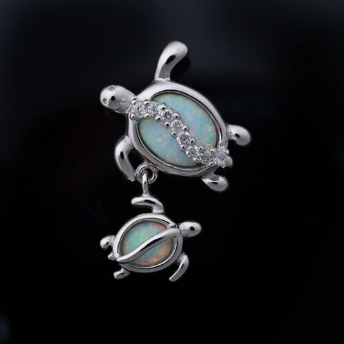 Opal Turtle Pendant