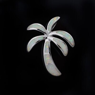 Opal Palm Tree Pendant