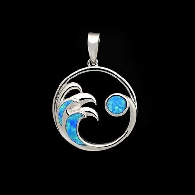 Opal Wave Pendant