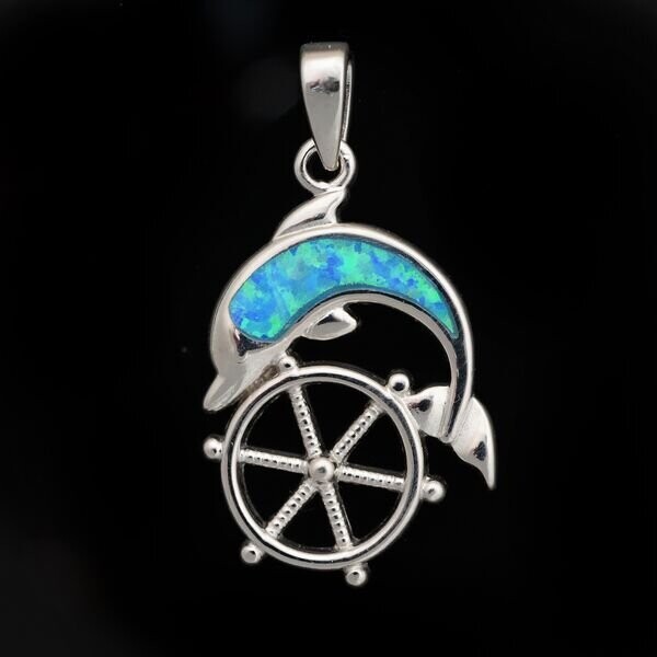 Opal Dolphin Pendant