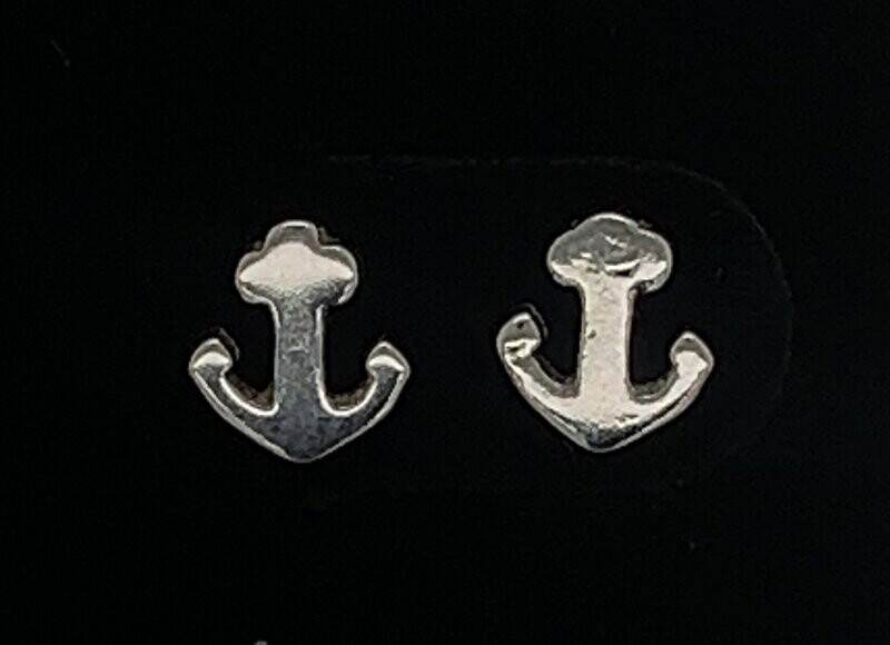 Sterling Silver Anchor Earrings