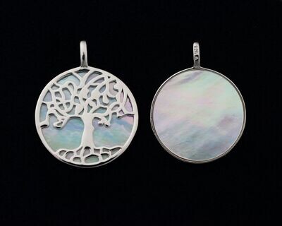 Sterling Silver & Mother-of-Pearl Tree of Life Pendant